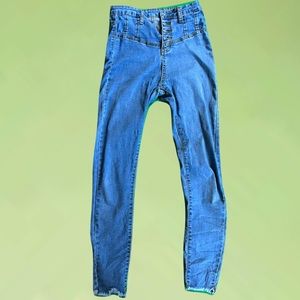 High rise skinny jeans